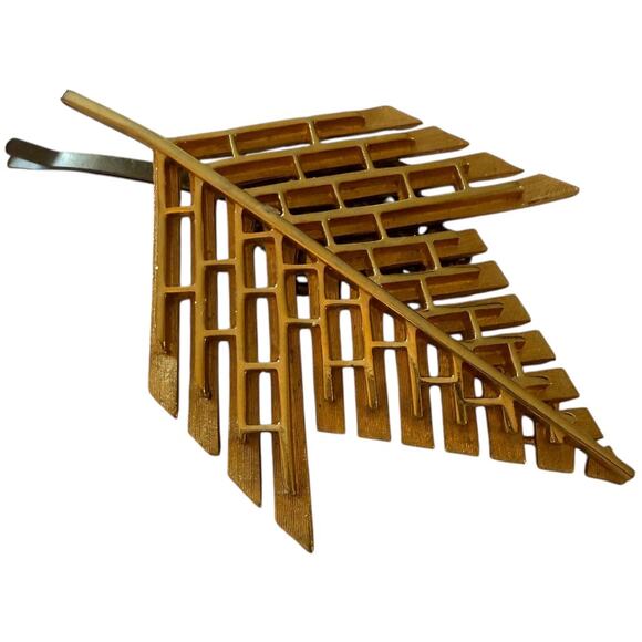 Gold Geometric Moden Hair Pin Art Deco Hair Accessory Clip Bridal Hairpin - Picture 6 of 7